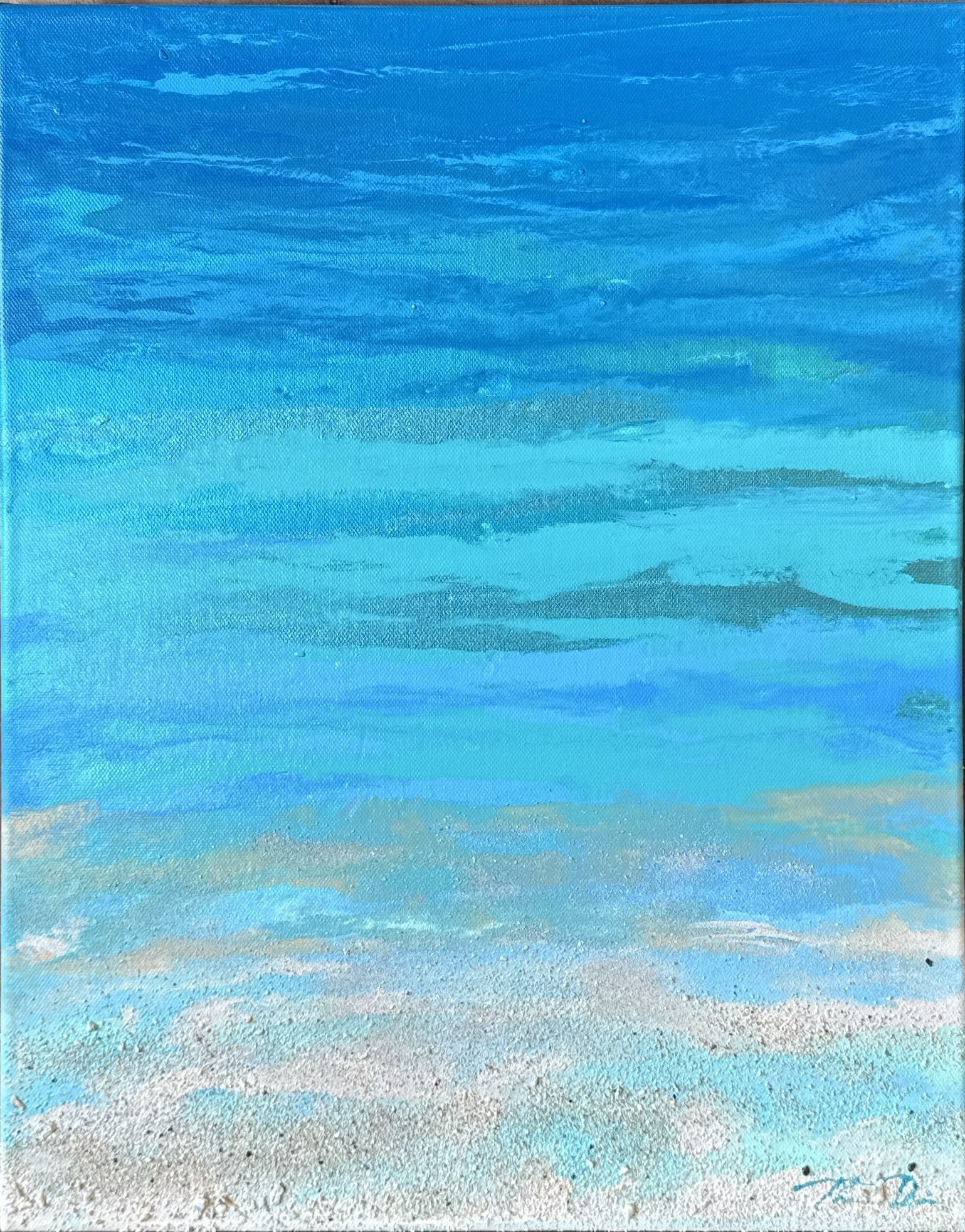 Turquoise Beach - Thomas Deir original acrylic 16x20