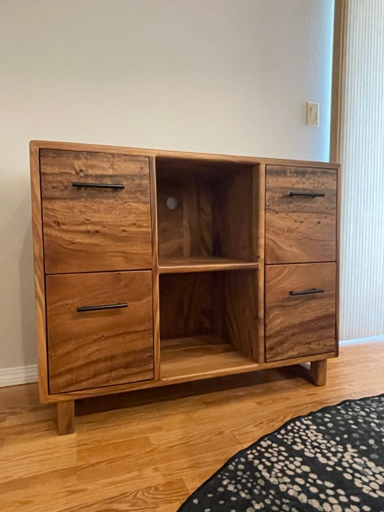 Sideboard/Bar - Custom Hardwood Cabinets