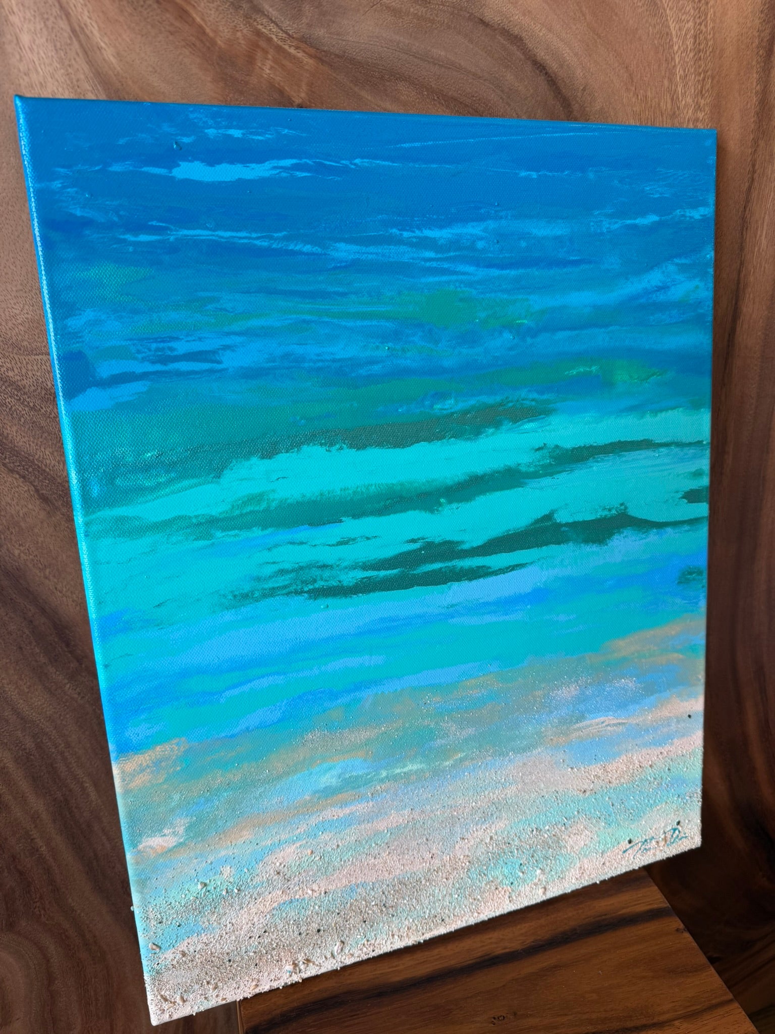 Turquoise Beach - Thomas Deir original acrylic 16x20