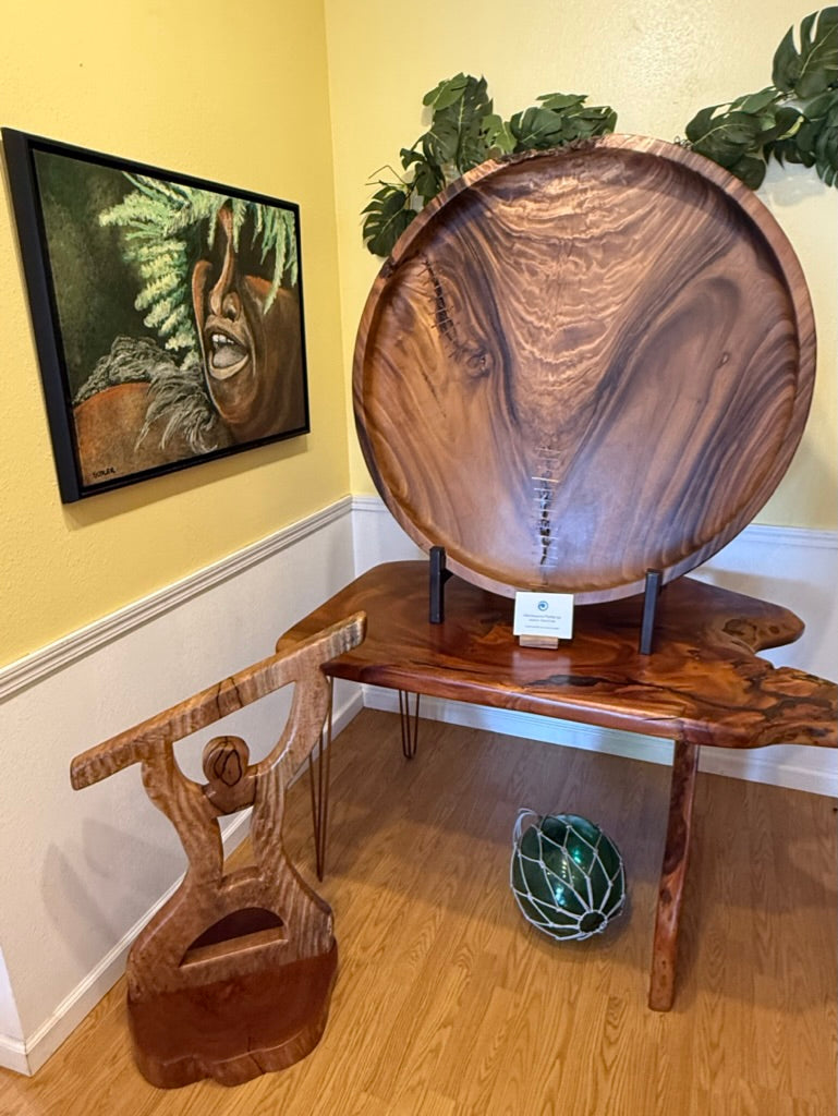 Monkeypod Lathe Turned Platter - Aaron Hammer