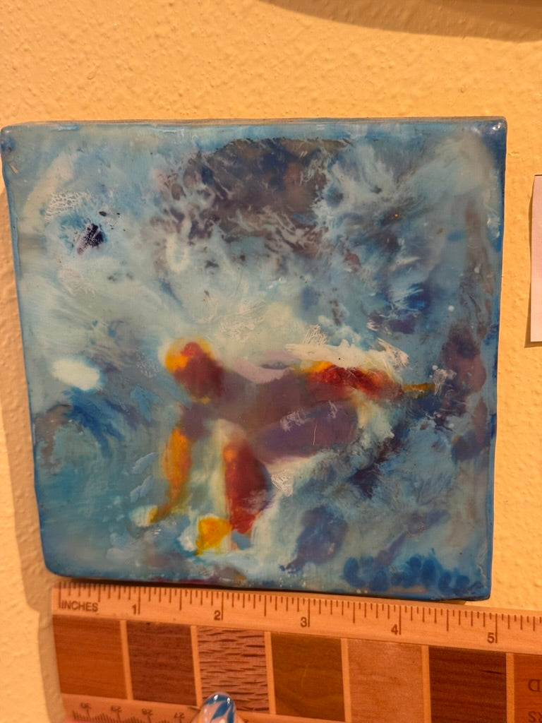Surfer #2 - Cyndilee Encaustic Original