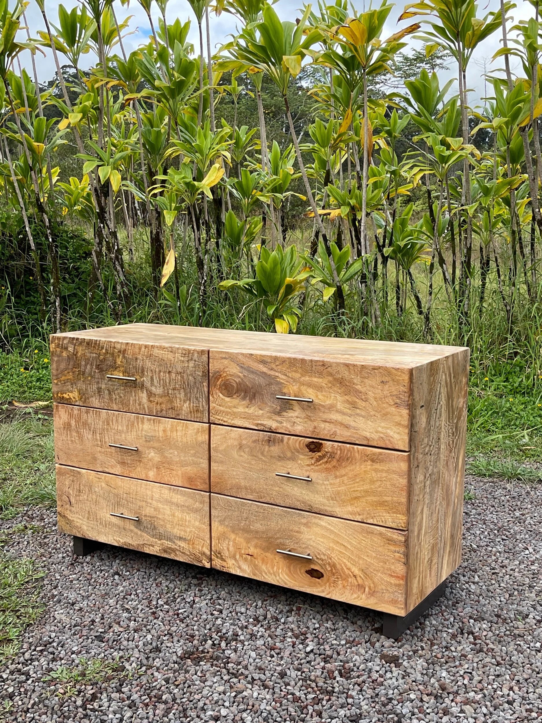 mango wood 6 drawer dresser custom furniture hawaii woods