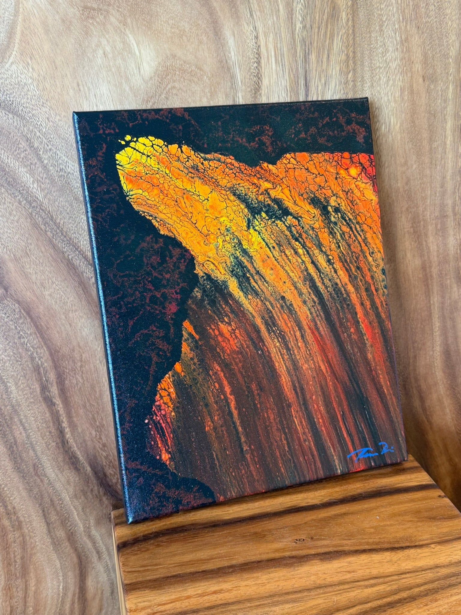 Lavascape 63 - Thomas Deir original acrylic 11x14