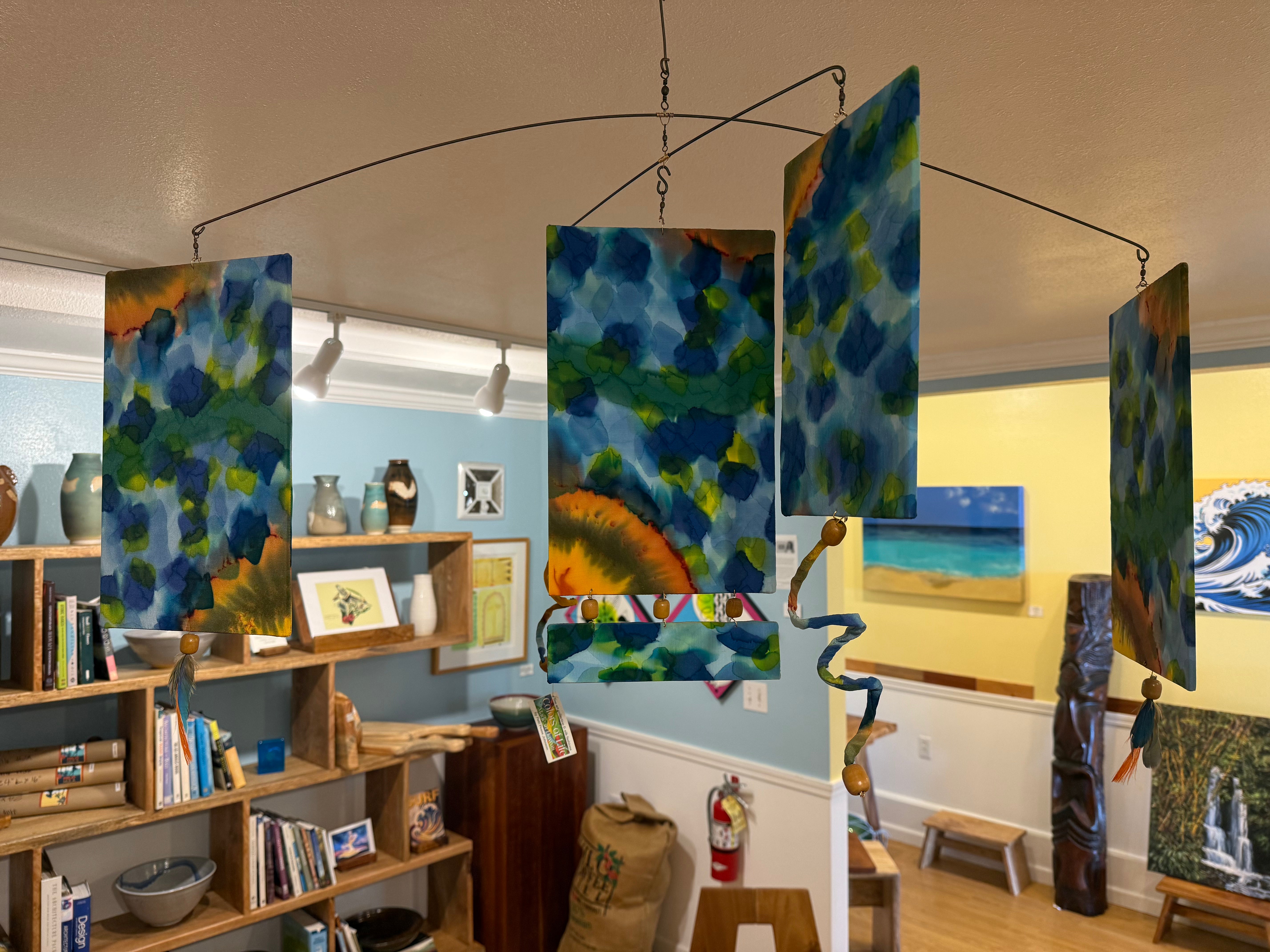 Returning To The Source - Patti Pease Johnson hand painted silk mobile