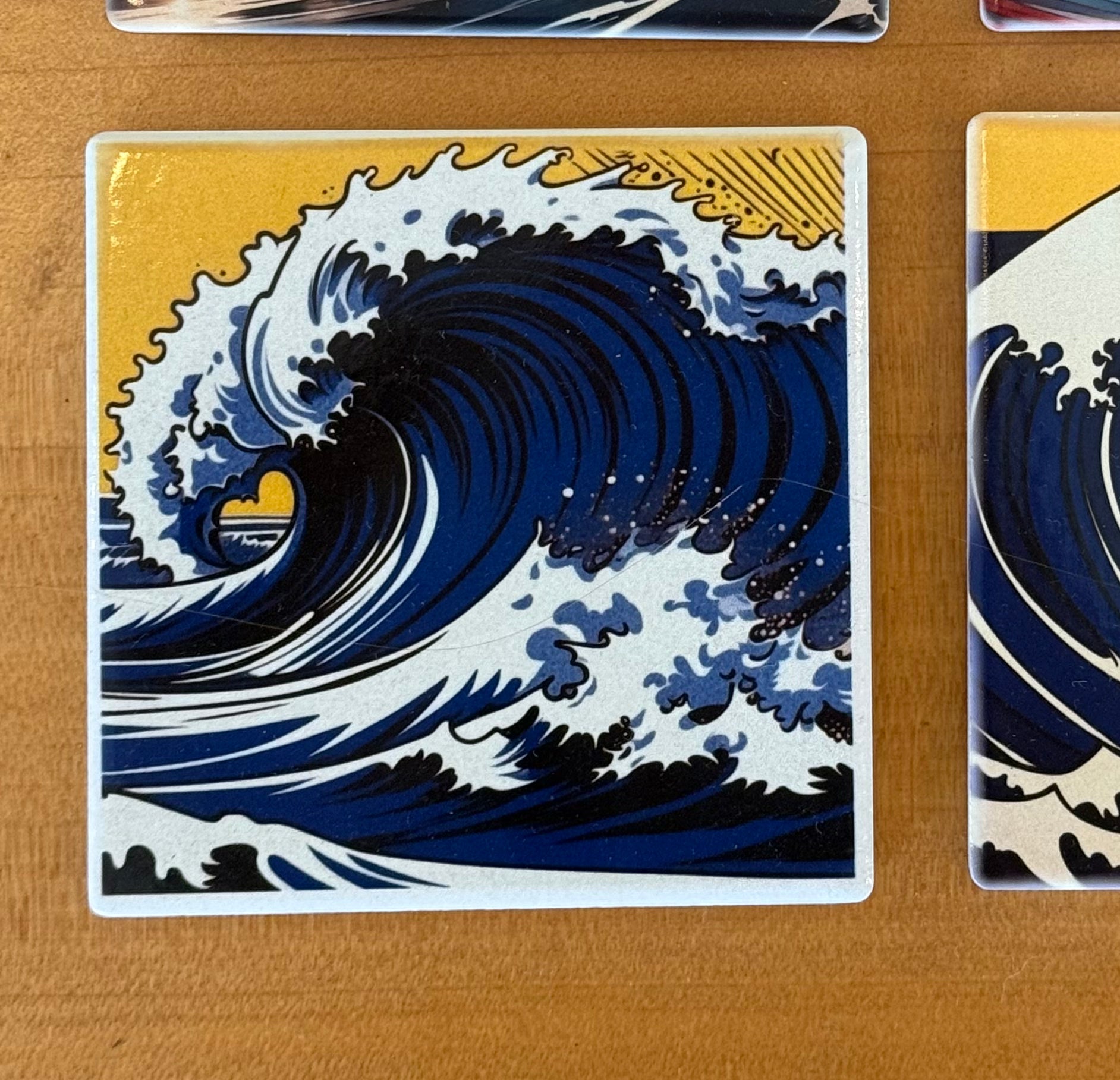 Ceramic Wave Coasters