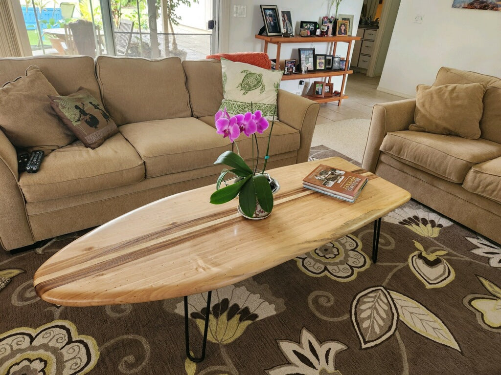 Custom Surfboard Coffee Table