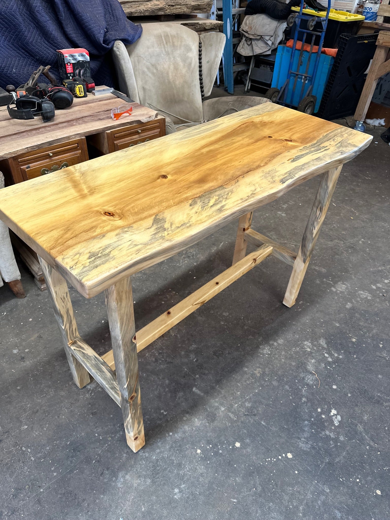 Custom Hardwood Sofa Table + Buffet