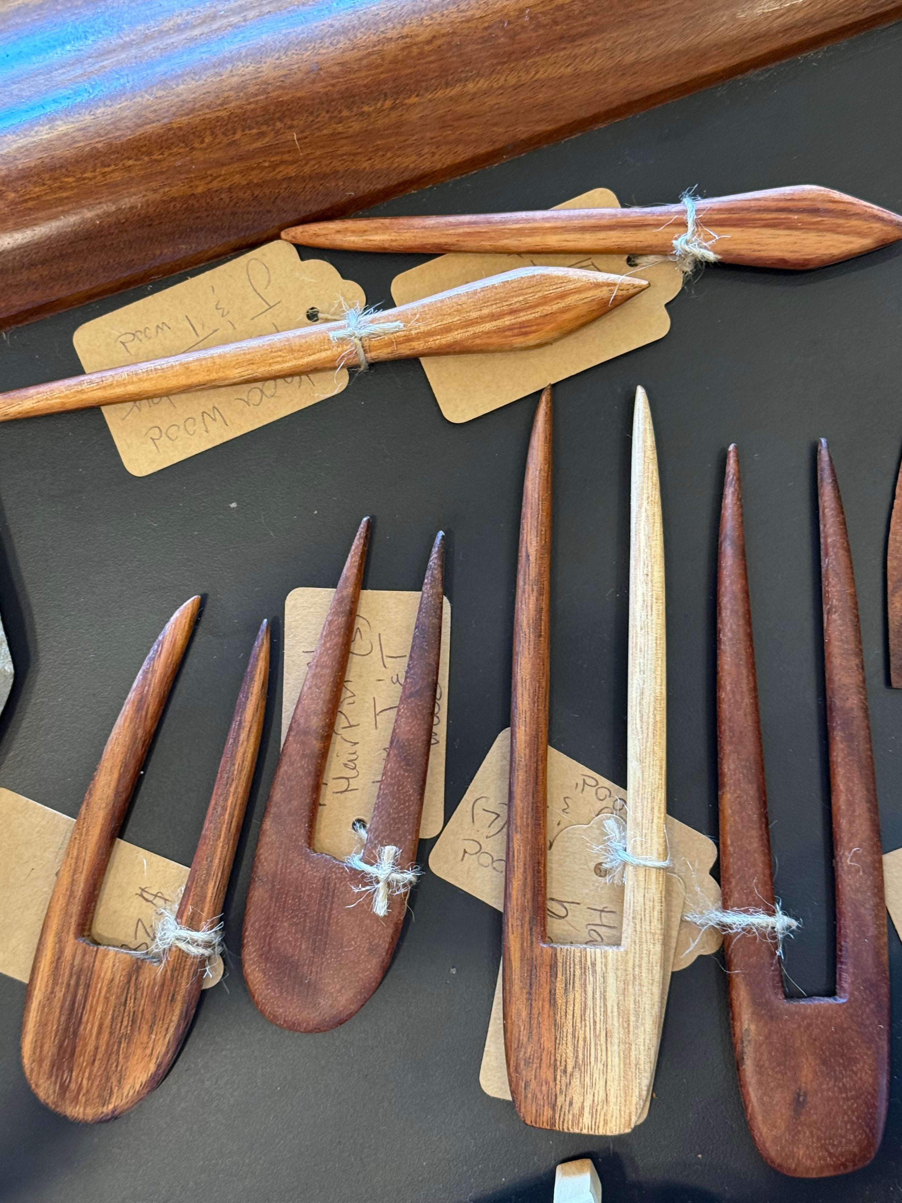 Koa Hairpins